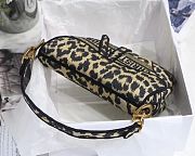 Dior Saddle Bag Beige Multicolor Mizza Embroidery - size 25.5 x 20 x 6.5 cm  - 5