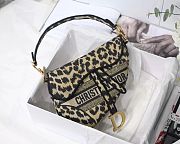 Dior Saddle Bag Beige Multicolor Mizza Embroidery - size 25.5 x 20 x 6.5 cm  - 4