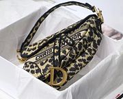 Dior Saddle Bag Beige Multicolor Mizza Embroidery - size 25.5 x 20 x 6.5 cm  - 2