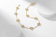 Van Cleef & Arpels Vintage Alhambra necklace Gold Tone In Gold 10 motifs  - 1