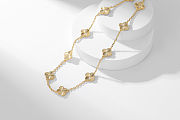 Van Cleef & Arpels Vintage Alhambra necklace Gold Tone In Gold 10 motifs  - 5