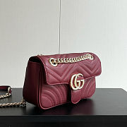 Gucci Gg Marmont Mini Shoulder Bag Rosso Ancora - 446744 - size: 22*13*6cm - 2