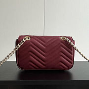 Gucci Gg Marmont Mini Shoulder Bag Rosso Ancora - 446744 - size: 22*13*6cm - 4