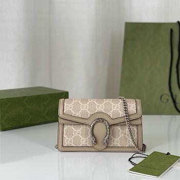 Gucci Dionysus super mini bag in beige and white - 476432 UULBN 9683 - size 16.5x10x4.5cm