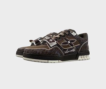 Louis Vuitton LV Trainer Mocha Brown Crocodile - 1ADE1Z