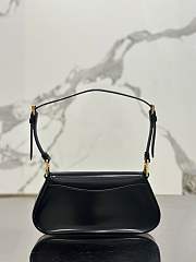 Prada enamel triangle-logo leather shoulder bag black - size 24×11×4cm - 4