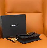 YSL Cassandre Envelope Chain Wallet In Grain De Poudre Leather - size: 22x14cm - 3