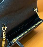 YSL Cassandre Envelope Chain Wallet In Grain De Poudre Leather - size: 22x14cm - 5