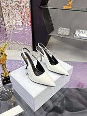CELINE JUDY TRIOMPHE STILETTO PUMP IN PATENT CALFSKIN WHITE - Heel height 9cm - 1