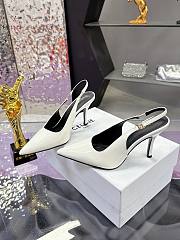 CELINE JUDY TRIOMPHE STILETTO PUMP IN PATENT CALFSKIN WHITE - Heel height 9cm - 4