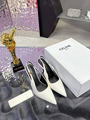 CELINE JUDY TRIOMPHE STILETTO PUMP IN PATENT CALFSKIN WHITE - Heel height 9cm - 3