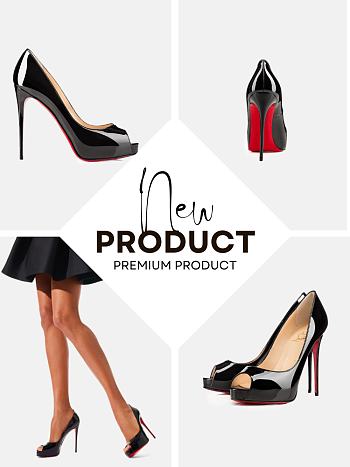 Christian Louboutin New Very Prive high heels patent leather - Heel height: 120 mm 