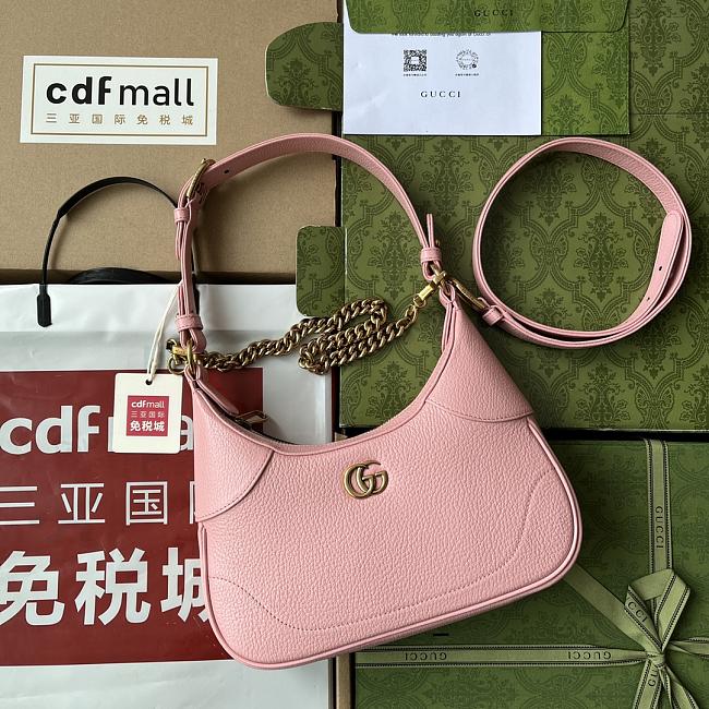 Gucci Aphrodite Shoulder Bag Small Light Pink - 25 x 19 x 7cm - 1