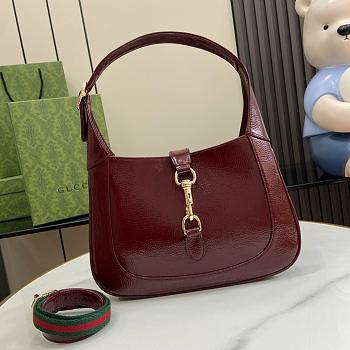 Gucci Jackie small shoulder bag Rosso Ancora Leather - size: 19x27.5x4cm