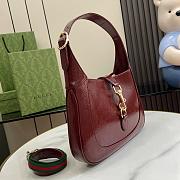 Gucci Jackie small shoulder bag Rosso Ancora Leather - size: 19x27.5x4cm - 4