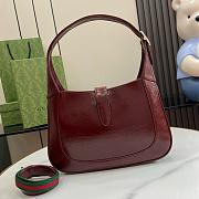Gucci Jackie small shoulder bag Rosso Ancora Leather - size: 19x27.5x4cm - 3
