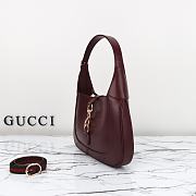 Gucci Jackie small shoulder bag Rosso Ancora Leather - size: 19x27.5x4cm - 2