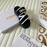 Chloé Mila logo-embellished woven wedge sandals Black - 3