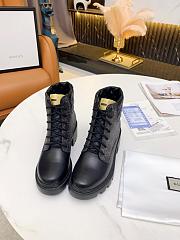 Gucci Women's GG Platform High Block Heel Ankle Boots Black - Heel height 6cm - 5