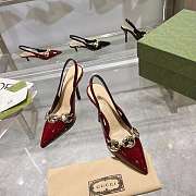 Gucci Women's Pumps Patent Leather Red - heel height 10.5cm  - 5