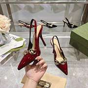 Gucci Women's Pumps Patent Leather Red - heel height 10.5cm  - 4