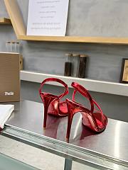Christian Louboutin Red Patent Leather Rosalie Sandals - Heel height: 10.5cm - 3