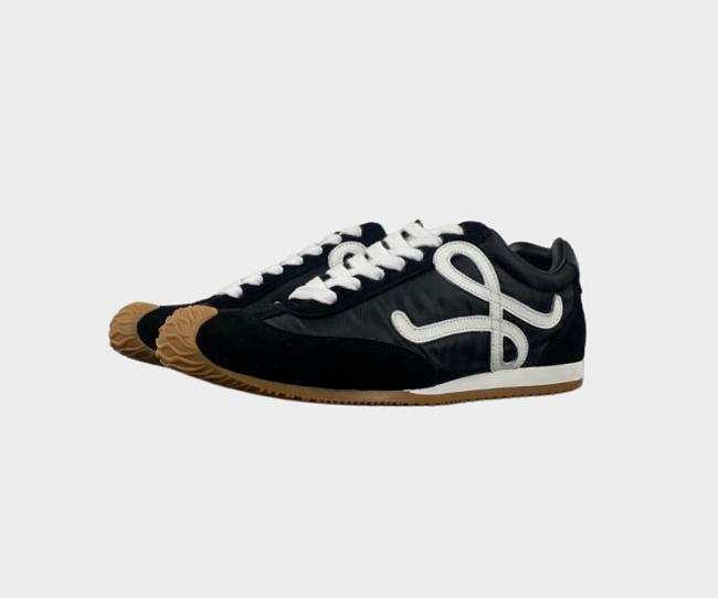 LOEWE Ballet Runner 2.0 in nylon and calfskin Black - LLBR282X01 - 1