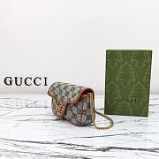Gucci Women's Metallic GG Marmont Super Mini Canvas Shoulder Bag Light Blue - 16.5 × 9.5 × 4.5. - 5