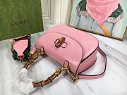 Gucci Bamboo 1947 small top handle bag Pink - 675797 10ODT 5467 - size: 21x 15x 7cm - 4