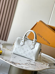 LV Speedy Bandoulière 20 White - M11276 - size: 20.5 x 13.5 x 12cm - 3
