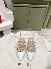 Valentino Garavani Rockstud patent leather mules White - Heel 1.5 cm - 1