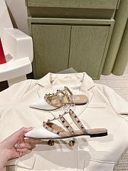 Valentino Garavani Rockstud patent leather mules White - Heel 1.5 cm - 4