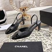 Chanel Black Slingback Sandals - size 6.5cm - 1