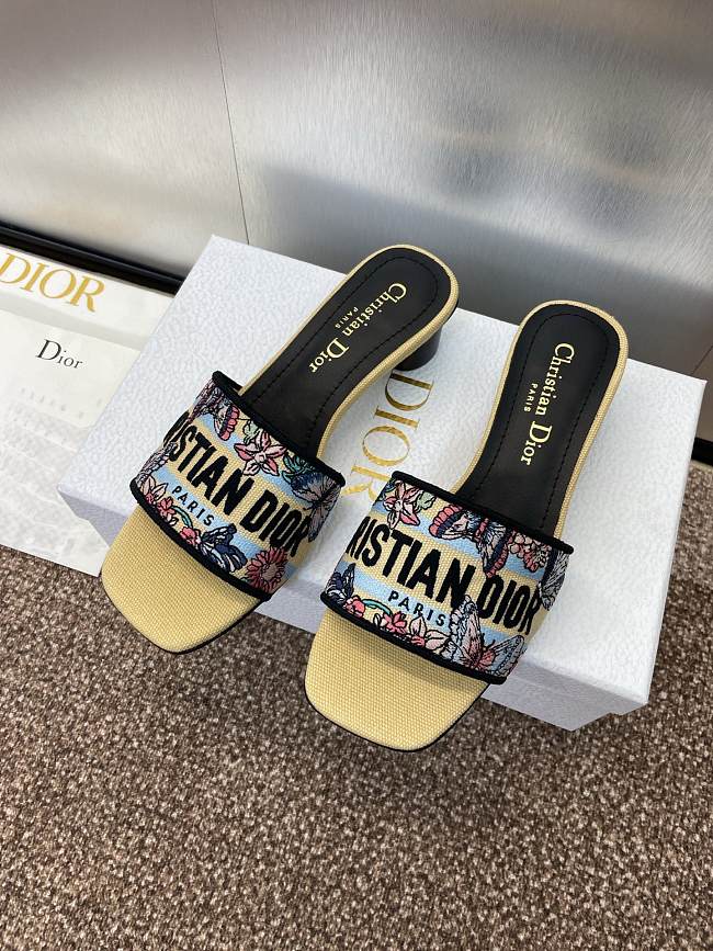 Dior Dway Heeled Slide Black - Height: 4.5cm - 1