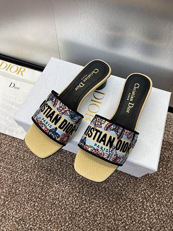 Dior Dway Heeled Slide Black - Height: 4.5cm