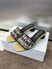 Dior Dway Heeled Slide Black - Height: 4.5cm - 5
