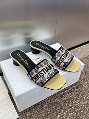 Dior Dway Heeled Slide Black - Height: 4.5cm - 3