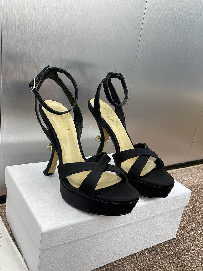 Dior Tribales Heeled Sandal Black - Heel height: 12cm - 1
