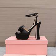 Miu Miu Satin platform sandals Black - Heel Height: 14cm - 2