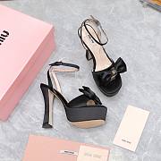 Miu Miu Satin platform sandals Black - Heel Height: 14cm - 5