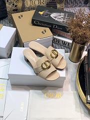 Dior 30 Montaigne Slide ‘Nude’ - Heel height: flat heel 4.5cm - 4