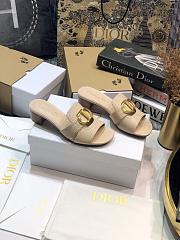 Dior 30 Montaigne Slide ‘Nude’ - Heel height: flat heel 4.5cm - 2