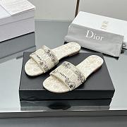 Dior Dway Slides white and gold  - 5