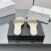 Dior Dway Slides white and gold  - 4