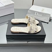 Dior Dway Slides white and gold  - 3