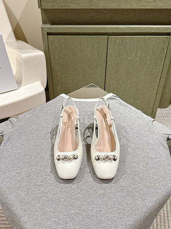 Dior Paris Slingback Pump White Patent - Height: 5.5cm