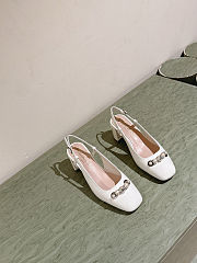 Dior Paris Slingback Pump White Patent - Height: 5.5cm - 4