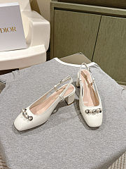 Dior Paris Slingback Pump White Patent - Height: 5.5cm - 2