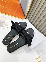 Dior Adiorable Slide Black Fringed Grosgrain - 2