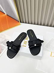 Dior Adiorable Slide Black Fringed Grosgrain - 4